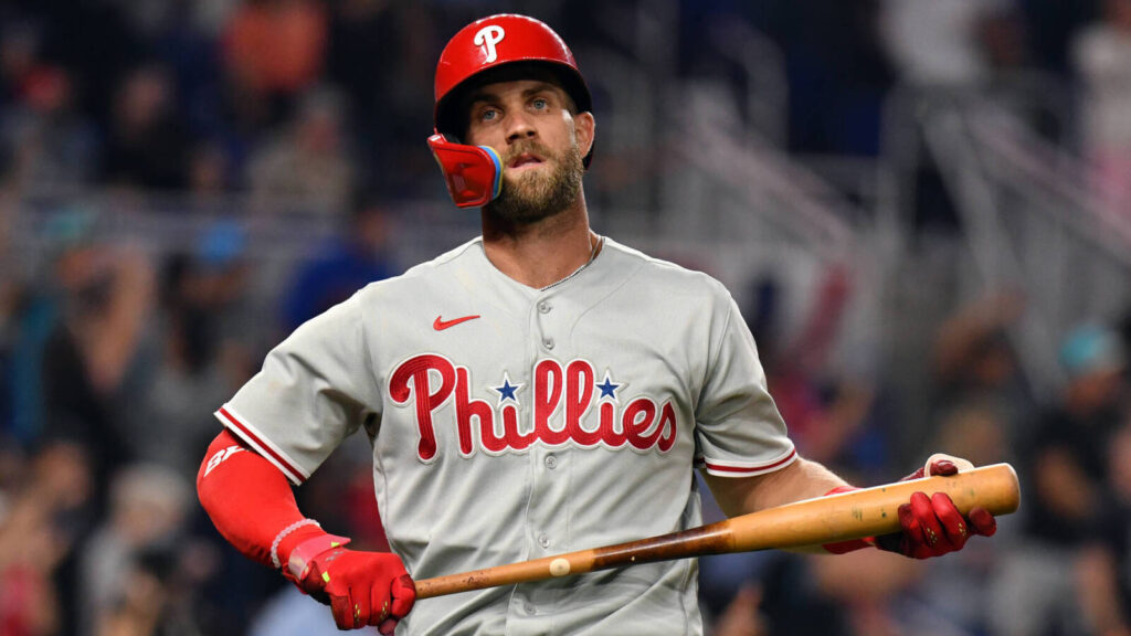 Harper, toletero de Filis no jugará en jardín por 6 semanas