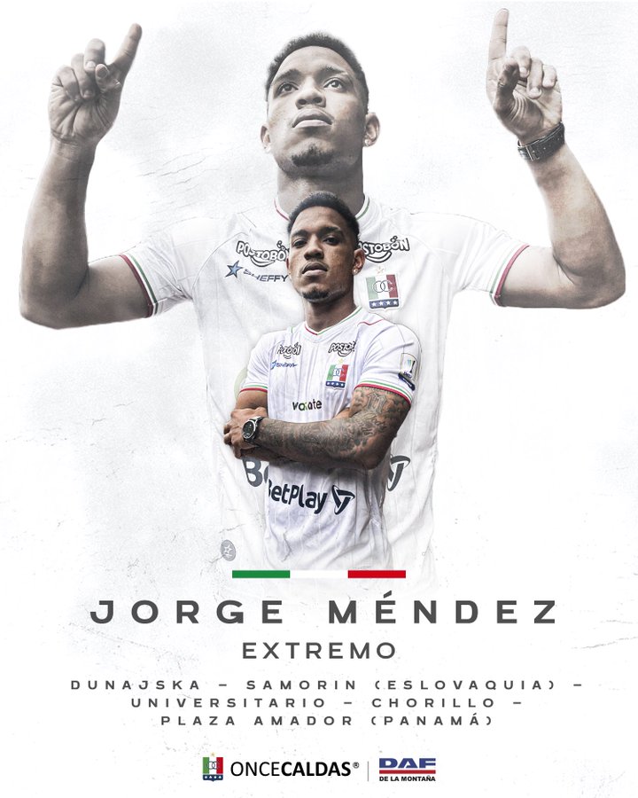 Panameño Jorge Méndez se pone la blanca “Once Caldas”