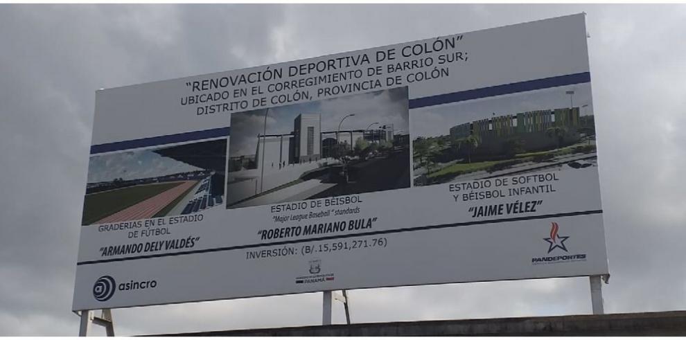 Obras en la ciudad de Colón avanzan para beneficio de los atletas; PANDEPORTES