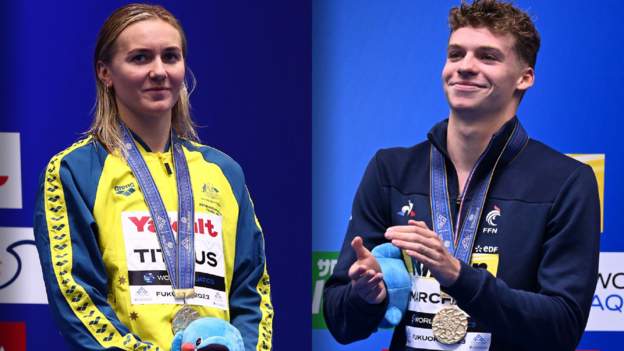 Titmus fija récord mundial en los 400 libres y Marchand eclipsa marca de Phelps