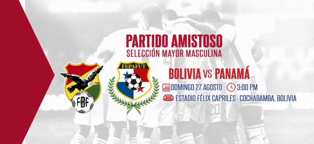 Panamá jugará amistoso ante Bolivia en Cochabamba